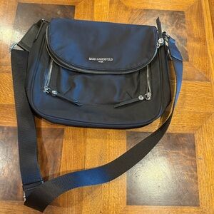 Karl Lagerfeld Black Messenger Bag